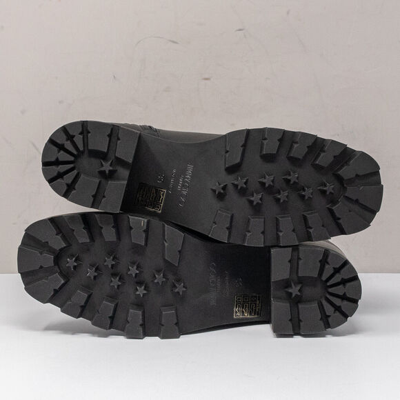 Jimmy Choo Mava 35 Black Smooth Leather Crystral Trim Booties, Size 39 EU (9 US) - Picture 4 of 7